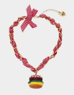 KITSCH COOKOUT HAMBURGER NECKLACE MULTI