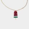 KITSCH COOKOUT LONG WATERMELON NECKLACE PINK