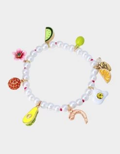 BETSEYS BRUNCH CHARM STRETCH BRACELET MULTI