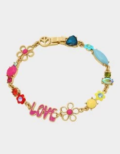 BETSEY LOVE FEST MIXED FLEX BRACELET PASTEL MULTI