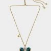 BETSEY LOVE FEST BUTTERFLY SLIDER NECKLACE PASTEL MULTI