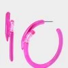 CHARM SCHOOL PENCIL HOOPS PINK