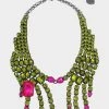 RICH WITCH HANDS BIB NECKLACE GREEN