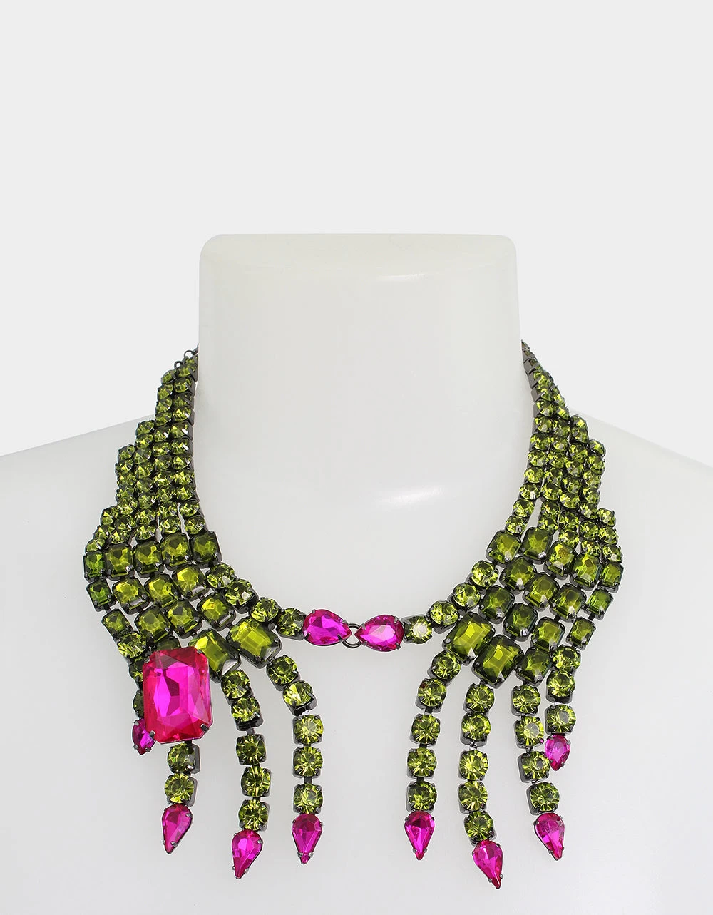 RICH WITCH HANDS BIB NECKLACE GREEN - Image 4