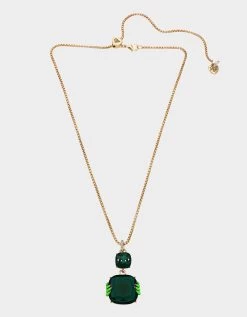 RICH WITCH ZOMBIE HANDS PENDANT NECKLACE GREEN