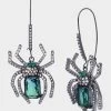 RICH WITCH SPIDER HOOK EARRINGS GREEN