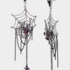 RICH WITCH SPIDER CHANDELIER EARRINGS RED