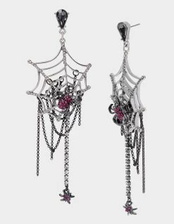 RICH WITCH SPIDER CHANDELIER EARRINGS RED