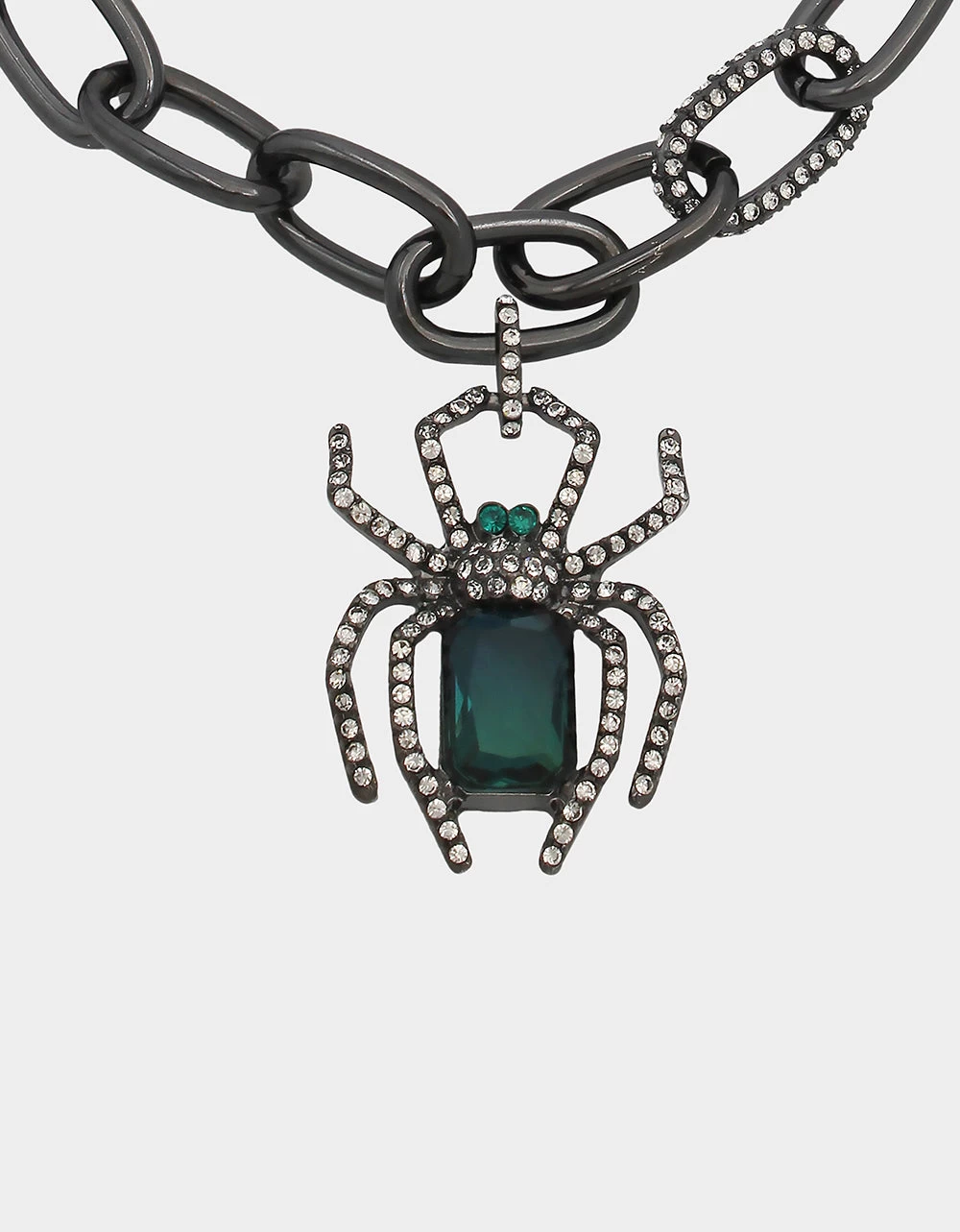 RICH WITCH SPIDER PENDANT NECKLACE GREEN - Image 3