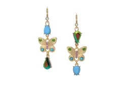 Betsey Johnson Butterfly Perfect Non-Matching Earrings