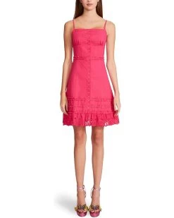 Betsey Johnson Snap Front Cotton Canvas Slip Dress