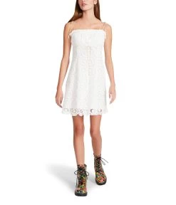 Betsey Johnson Novelty Cotton And Venise Lace Tulip Mini Dress