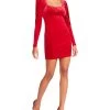 Betsey Johnson Velvet Mini Dress W/ Ruched Front