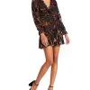 Betsey Johnson Burnout Velvet Wrap Dress