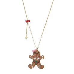 Betsey Johnson Gingerbread Bikini Long Pendant Necklace