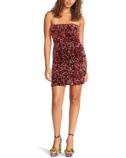 Betsey Johnson Strapless Novelty Sequin Dress