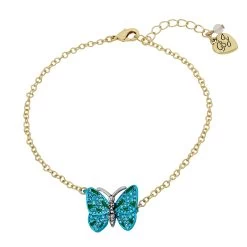 Betsey Johnson Butterfly Charm Anklet