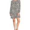 Betsey Johnson Abstract Zebra Printed Rayon Challis Flounce Hem Dress