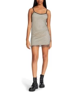 Betsey Johnson Crystal Mesh Slip Dress