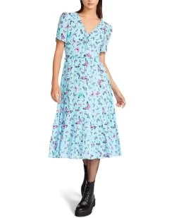 Betsey Johnson Butterfly Dance Cotton Voile Midi Dress