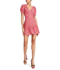 Betsey Johnson Darling Ditsy Printed Rayon Crepe Mini