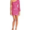 Betsey Johnson One Shoulder Sequin Mini Dress