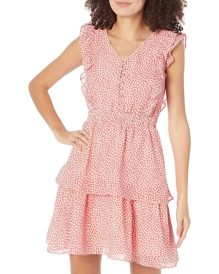 Betsey Johnson Queen Of Hearts Chiffon Mini Dress