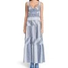 Betsey Johnson Stripe Play Yarn-Dye Cotton Tiered Maxi