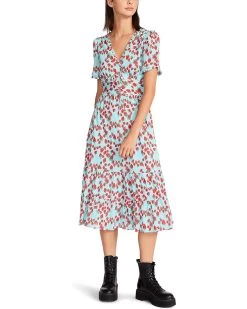 Betsey Johnson Strawberry Fields Cotton Voile Midi Dress