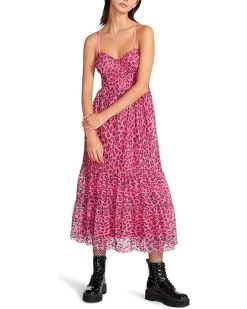 Betsey Johnson Wild N Out Stretch Lace Corset Midi Dress