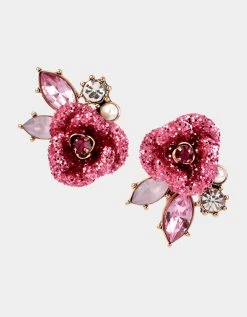 BETSEYS PINK ROSE STUDS PINK