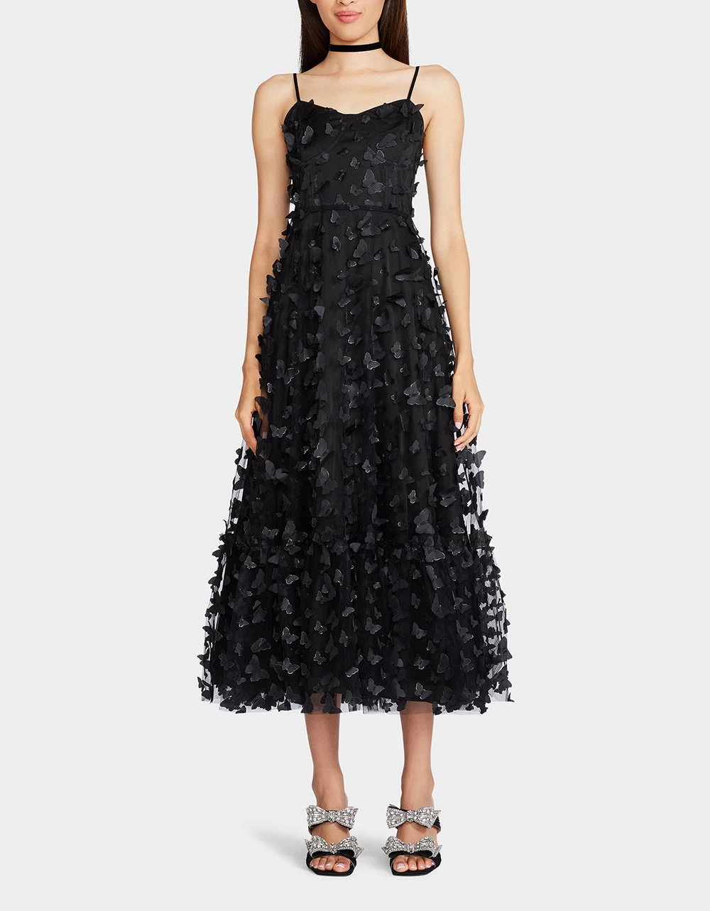 BETSEYS BUTTERFLY MAXI DRESS BLACK - Image 8