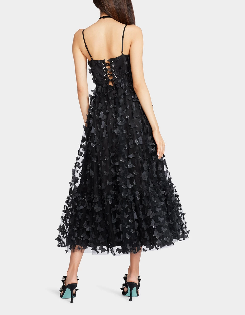 BETSEYS BUTTERFLY MAXI DRESS BLACK - Image 2