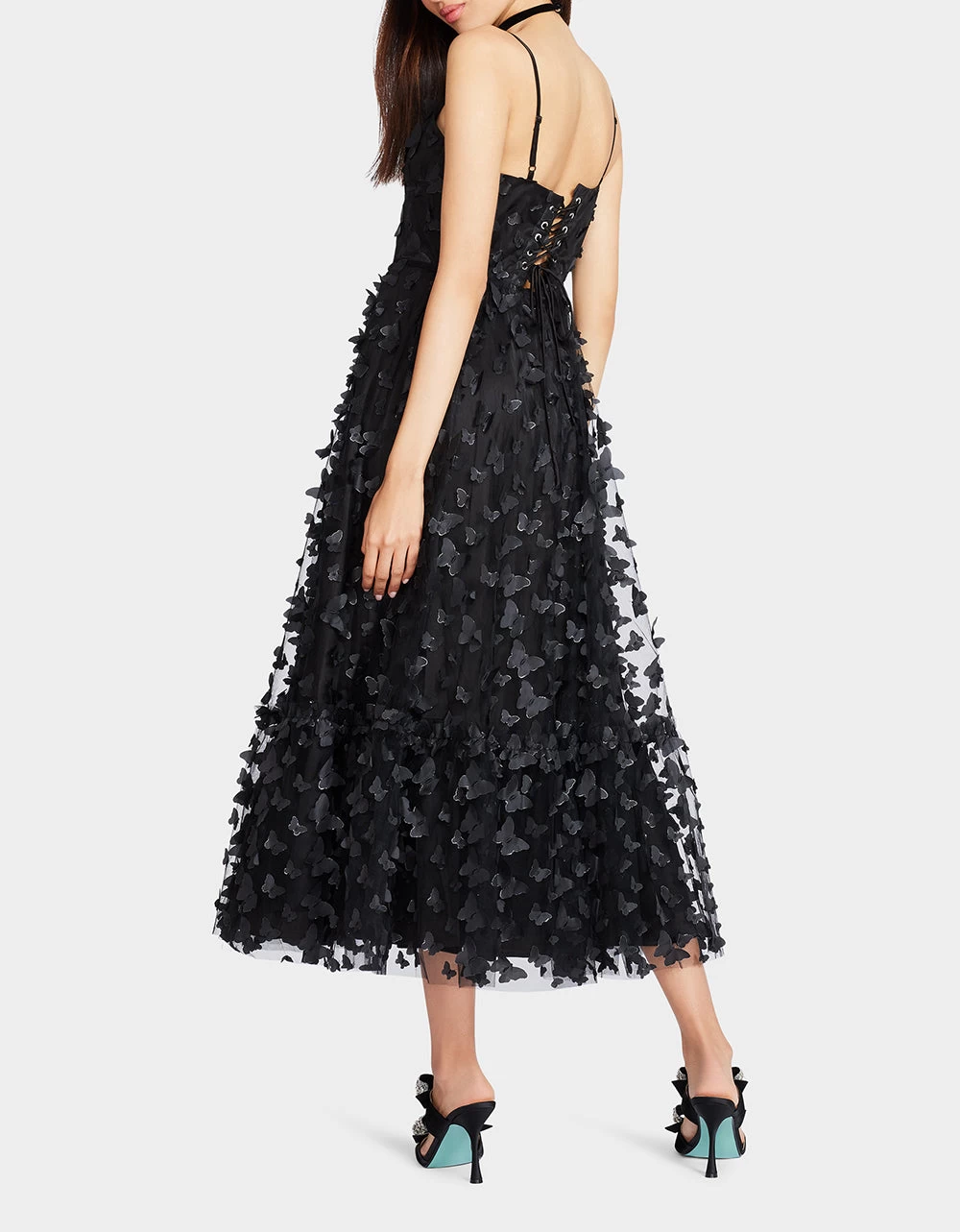 BETSEYS BUTTERFLY MAXI DRESS BLACK - Image 7