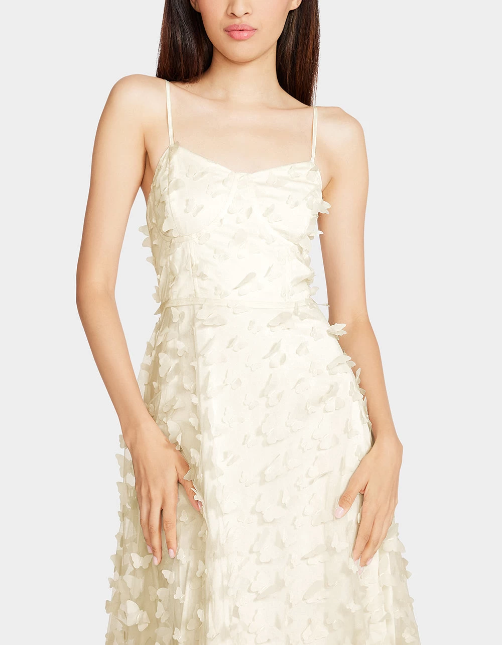 BETSEYS BUTTERFLY MAXI DRESS CREAM - Image 3