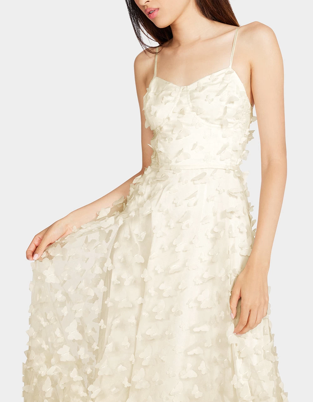 BETSEYS BUTTERFLY MAXI DRESS CREAM - Image 2