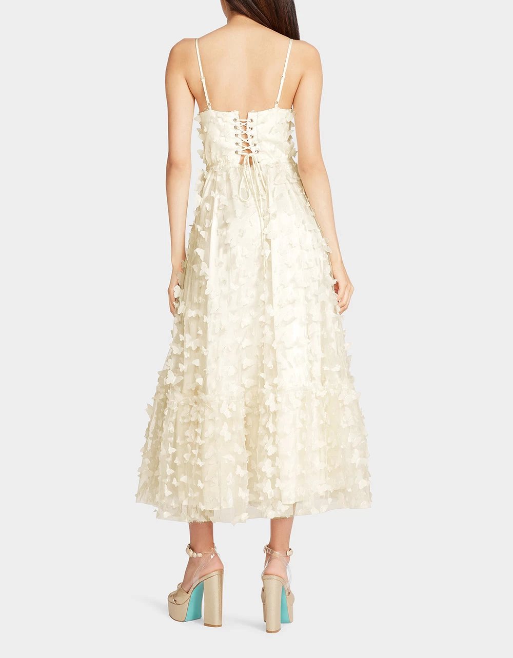 BETSEYS BUTTERFLY MAXI DRESS CREAM - Image 4
