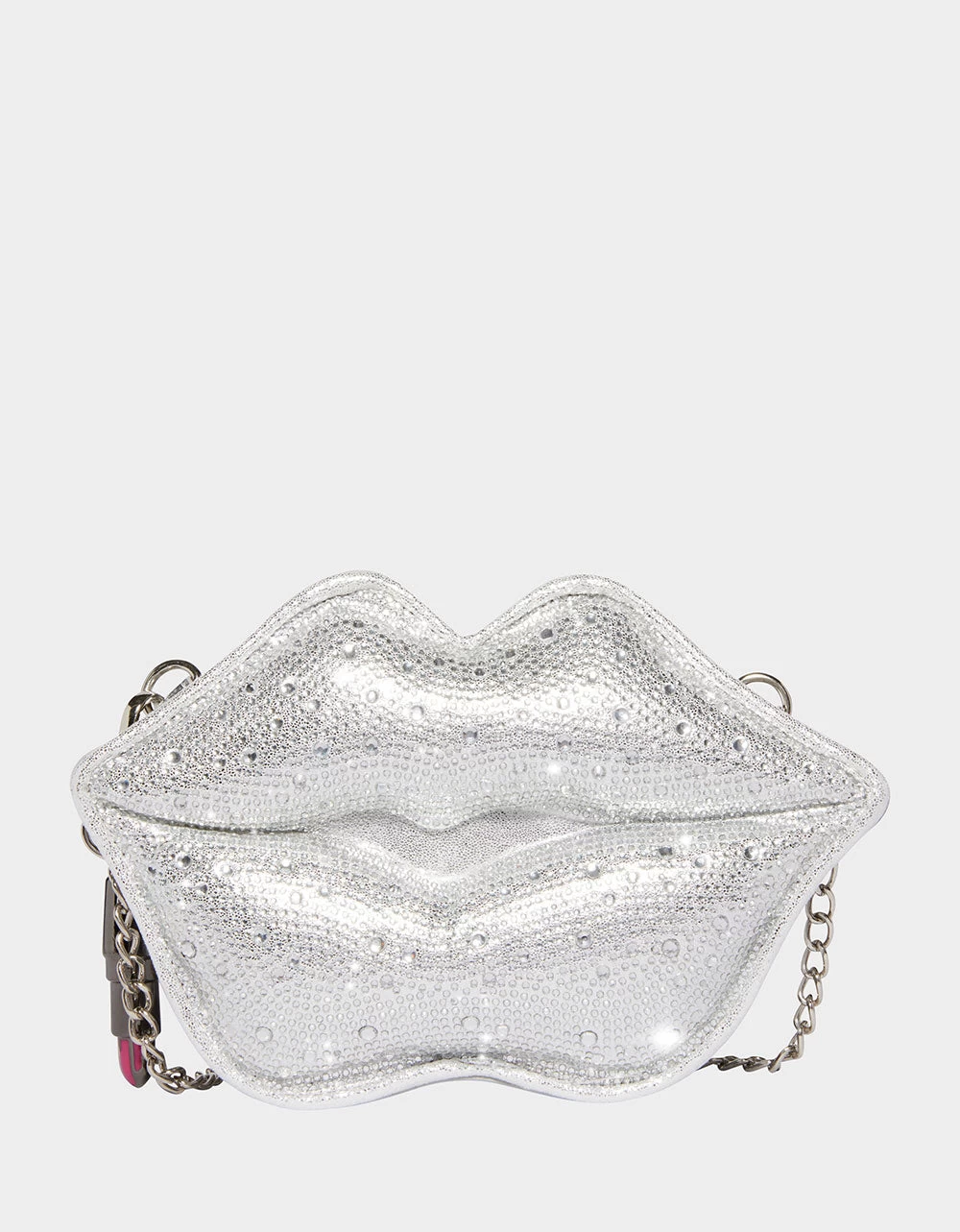 KITSCH READ MY LIPS CROSSBODY SILVER