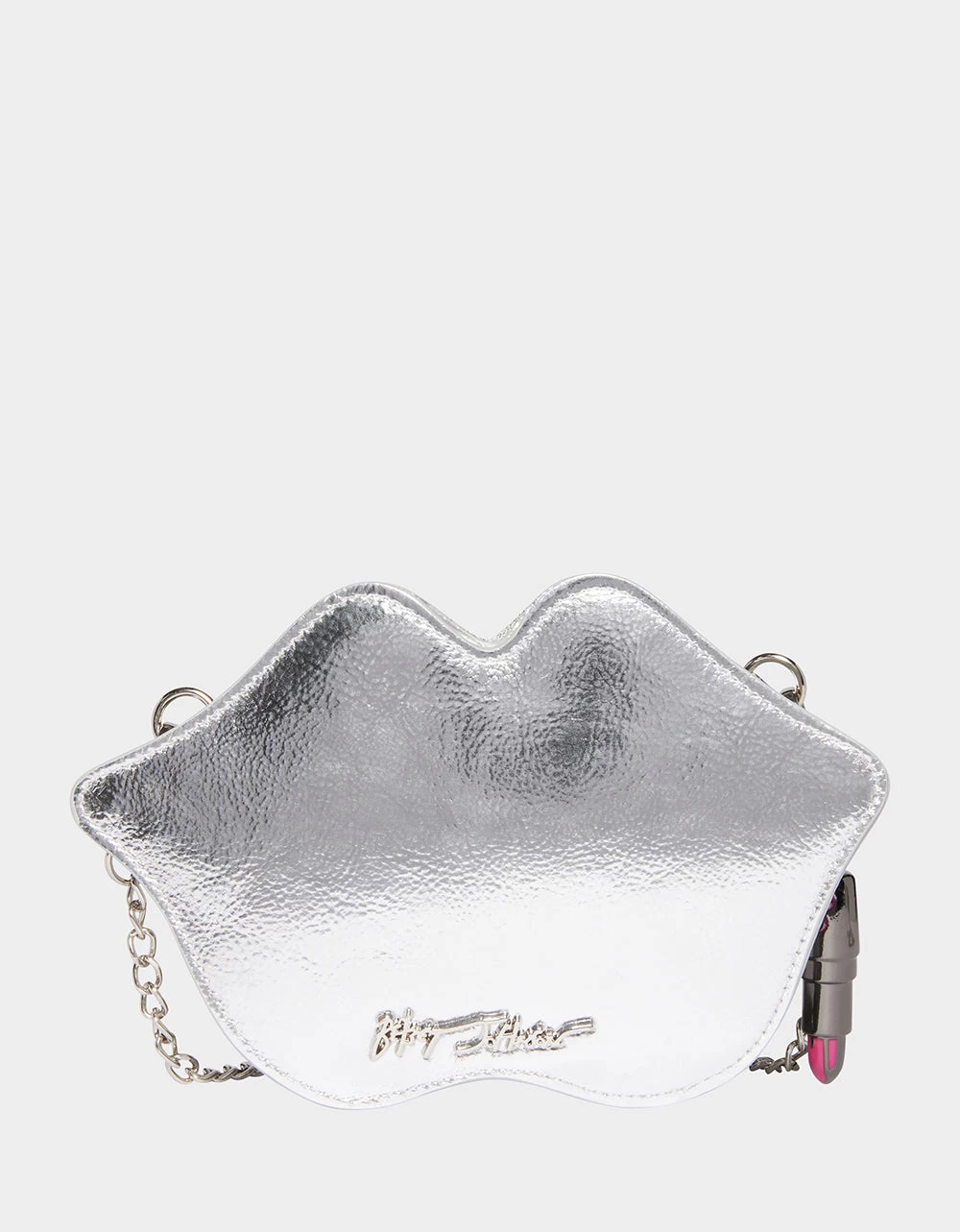KITSCH READ MY LIPS CROSSBODY SILVER - Image 8