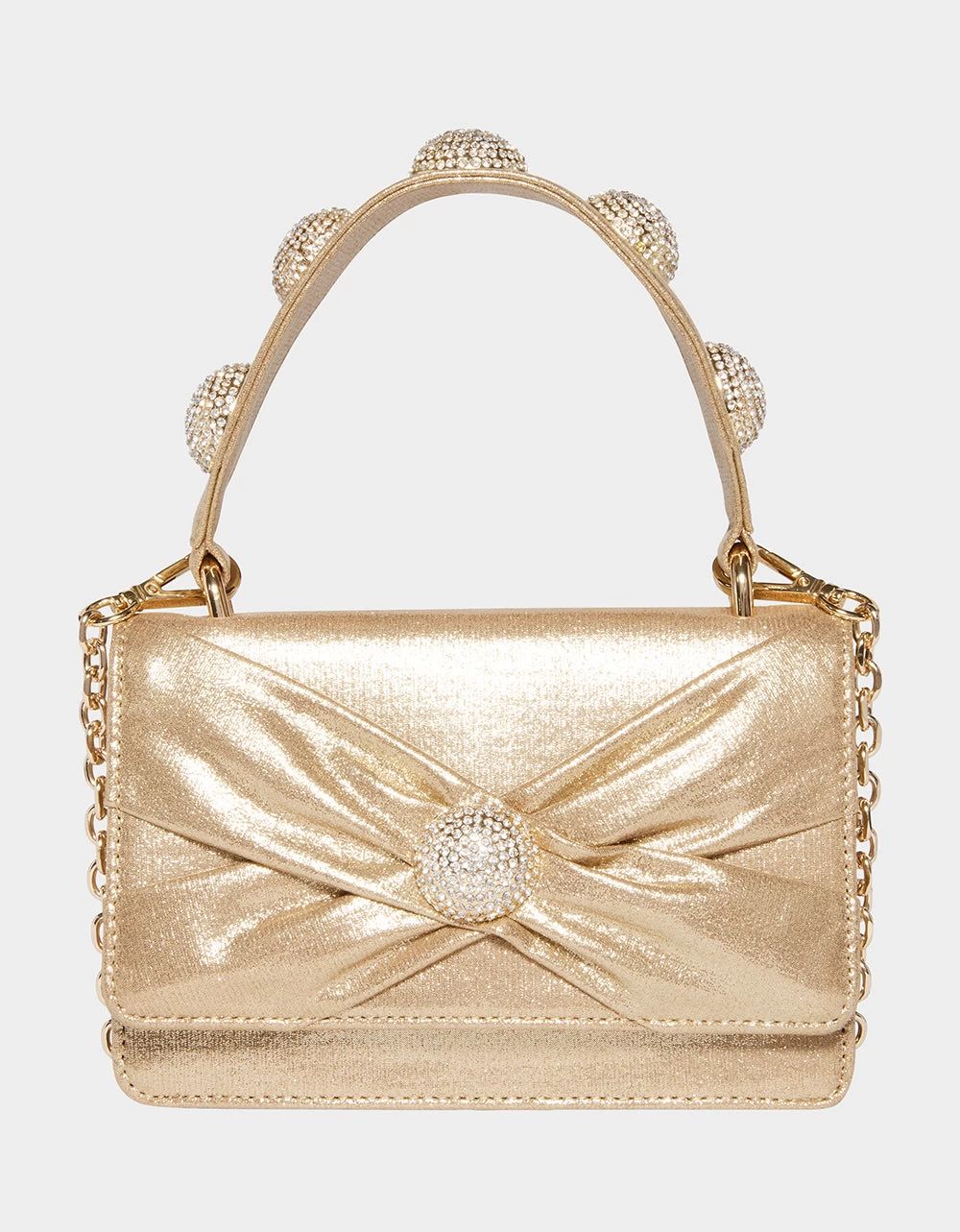 X MARKS THE SPOT TOP HANDLE BAG GOLD