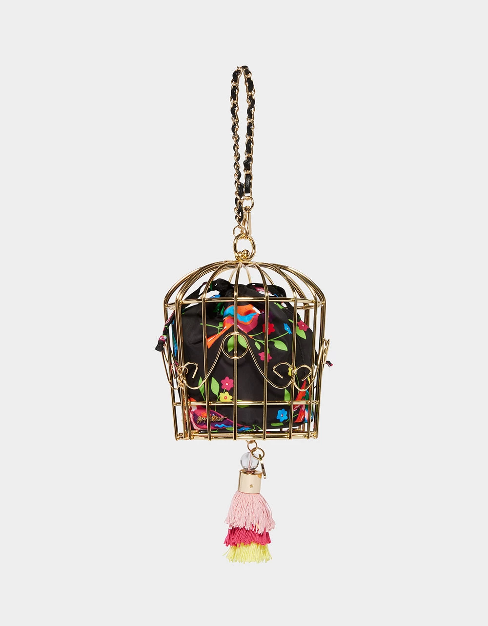 KITSCH BIRD IS THE WORD CAGE DANCER WRISTLET BLACK MULTI