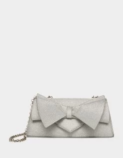 ANGULAR BOW CONVERTIBLE BAG SILVER
