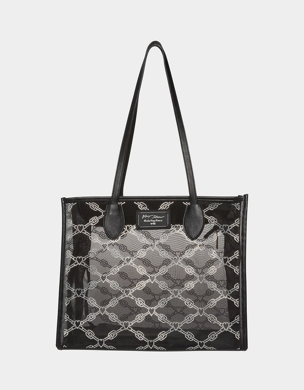 GLAM MESH STONE TOTE BLACK - Image 2