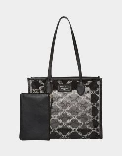 GLAM MESH STONE TOTE BLACK