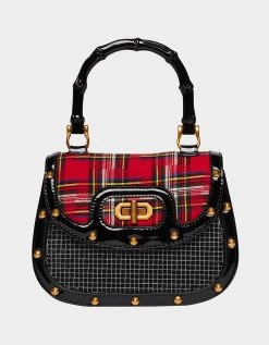 A REAL TART MINI FLAP CROSSBODY RED