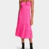AVA CORSET MIDI DRESS PINK