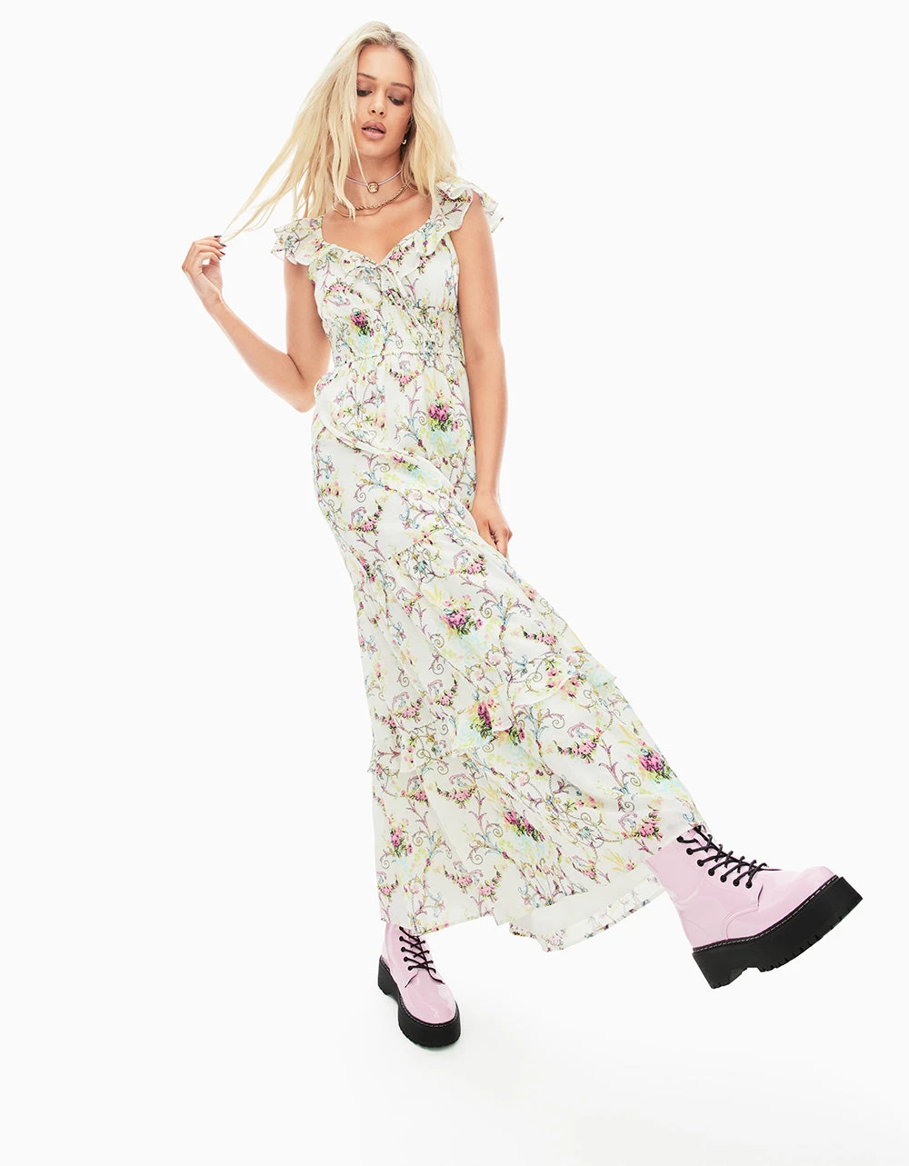 VINE AND DINE MAXI DRESS WHITE - Image 2