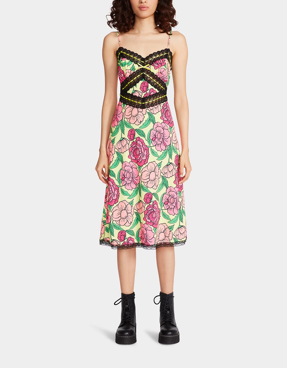 HOLLYWOOD MIDI DRESS LIME - Image 6