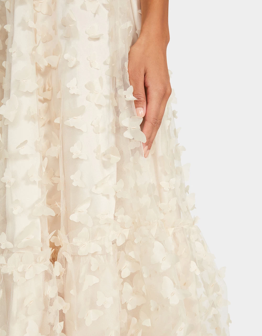 BETSEYS BUTTERFLY MAXI DRESS CREAM - Image 7