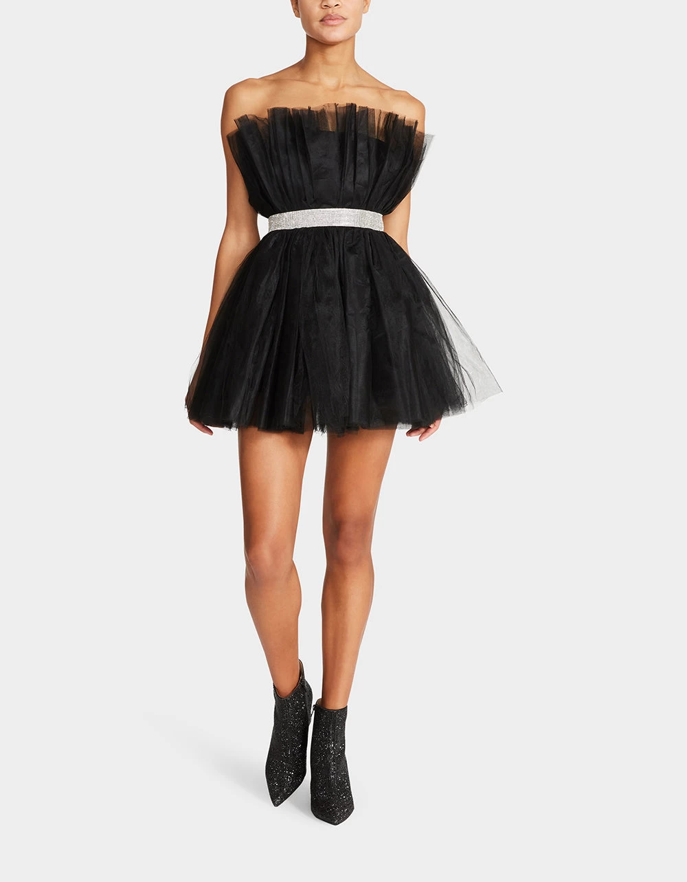 BETSEYS BLING TULLE DRESS BLACK - Image 4